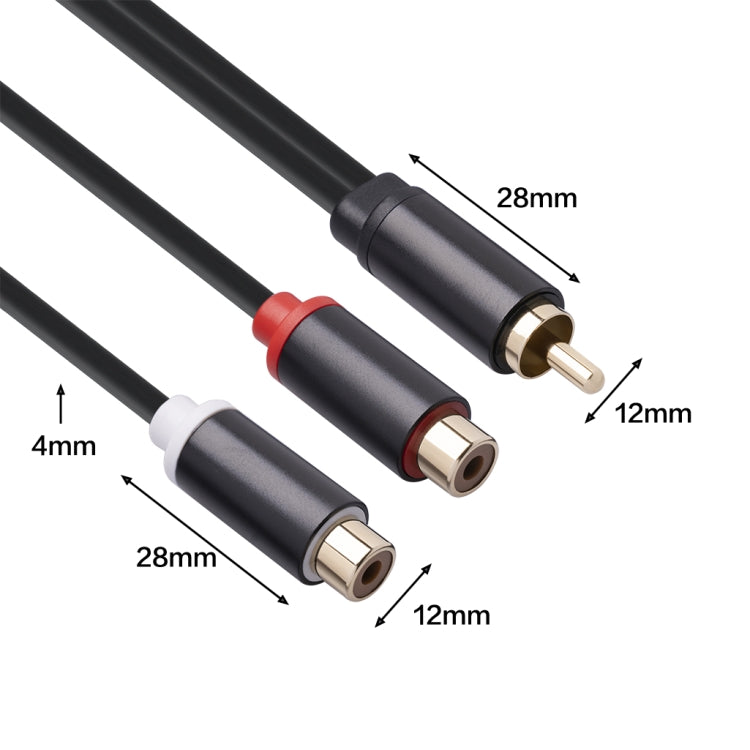 3686MFF-03 Cavo adattatore audio RCA maschio a doppio RCA femmina, RCA Male to Dual RCA Female