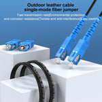 Ponticello patch per cavo flessibile per fibra ottica per esterni a lungo raggio in filo di acciaio triplo con connettore SC, lunghezza cavo: 300 m, 300m