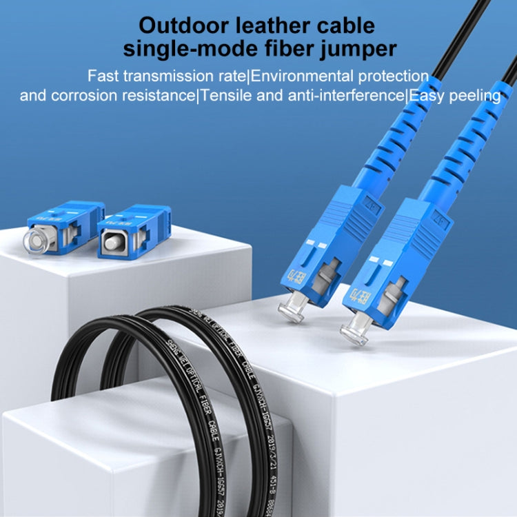 Ponticello patch per cavo flessibile per fibra ottica per esterni a lungo raggio in filo di acciaio triplo con connettore SC, lunghezza cavo: 300 m, 300m