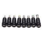 Interfacce maschio-femmina da 5,5x2,1 mm Set di adattatori di alimentazione 8 in 1 per notebook HP / Sony / Acer / ASUS / DELL, 8 in 1 Power Adapters