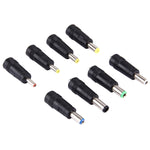 Interfacce maschio-femmina da 5,5x2,1 mm Set di adattatori di alimentazione 8 in 1 per notebook HP / Sony / Acer / ASUS / DELL, 8 in 1 Power Adapters