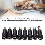 Interfacce maschio-femmina da 5,5x2,1 mm Set di adattatori di alimentazione 8 in 1 per notebook HP / Sony / Acer / ASUS / DELL, 8 in 1 Power Adapters