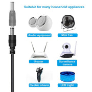 Cavo di alimentazione CC 12 in 1 Spina di interscambio USB multifunzione Cavo di ricarica USB (nero), 12 in 1