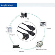 Cavo di alimentazione PC per computer da 10 A 250 V a 3 pin, lunghezza: 1,8 m, spina AU, Double Heads AU Plug