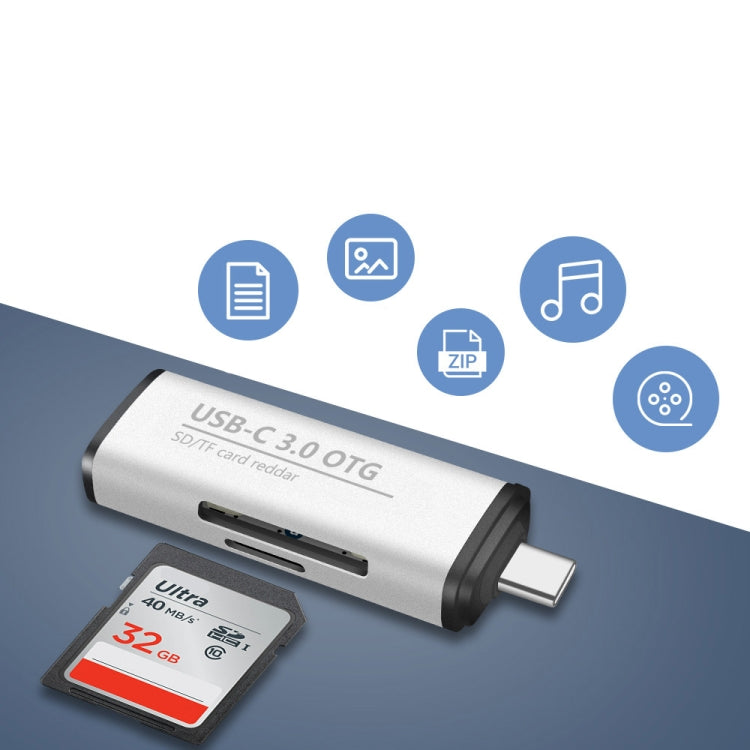 Adattatore OTG 3 in 1 Tipo C a USB 3.0 con lettore SD/TF