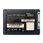 Vaseky V800 Disco rigido SSD unità a stato solido ultra sottile da 240 GB 2,5 pollici SATA3 6 GB/s per desktop, notebook, 240GB