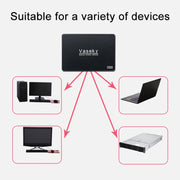 Vaseky V800 Disco rigido SSD unità a stato solido ultra sottile da 350 GB 2,5 pollici SATA3 6 GB/s per desktop, notebook, 350GB