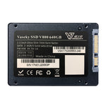 Vaseky V800 Disco rigido SSD unità a stato solido ultra sottile da 640 GB 2,5 pollici SATA3 6 GB/s per desktop, notebook, 512GB