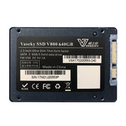 Vaseky V800 Disco rigido SSD unità a stato solido ultra sottile da 640 GB 2,5 pollici SATA3 6 GB/s per desktop, notebook, 512GB