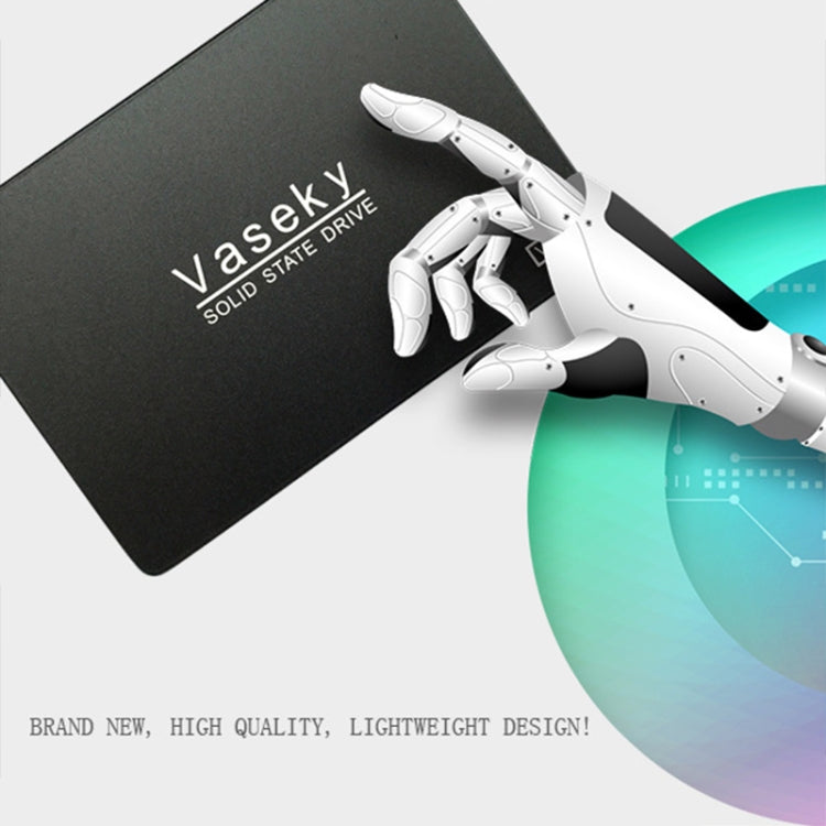 Vaseky V800 Disco rigido SSD unità a stato solido ultra sottile da 640 GB 2,5 pollici SATA3 6 GB/s per desktop, notebook, 512GB