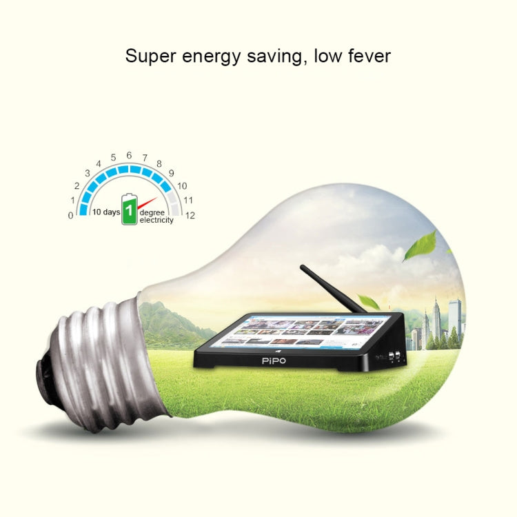 Mini PC PiPo X8 Pro stile TV Box, 3 GB + 64 GB, Windows 10 da 7 pollici, Intel Celeron N4020 Dual Core, supporto scheda TF / Bluetooth / WiFi / LAN / HDMI, presa USA/UE, X8 Pro