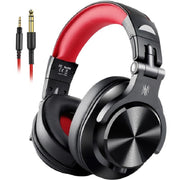 OneOdio A71 Cuffie cablate con riduzione del rumore montate sulla testa con microfono, A71 (Red Black)