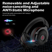 Cuffie da gioco luminose USB montate sulla testa e controllate da filo EKSA E900 Pro 7.1 con microfono, E900 Pro