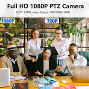YANS YS-H210UT Telecamera per videoconferenze USB HD 1080P Zoom 10X per schermo grande, supporto telecomando IR