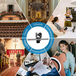 YANS YS-H210UT Telecamera per videoconferenze USB HD 1080P Zoom 10X per schermo grande, supporto telecomando IR