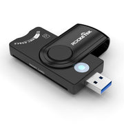 ROCKETEK CR310 USB 2.0 + Scheda TF + Scheda SD + Scheda SIM + Lettore di schede multifunzione Smart Card, USB 2.0
