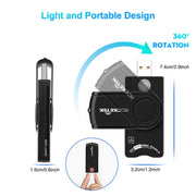 ROCKETEK CR310 USB 2.0 + Scheda TF + Scheda SD + Scheda SIM + Lettore di schede multifunzione Smart Card, USB 2.0