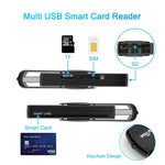ROCKETEK CR310 USB 2.0 + Scheda TF + Scheda SD + Scheda SIM + Lettore di schede multifunzione Smart Card, USB 2.0