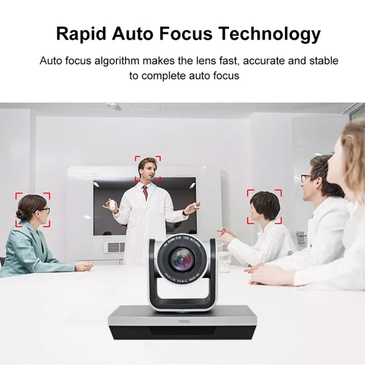 YANS YS-H23U USB HD 1080P Zoom 3X Telecamera per videoconferenze grandangolare con telecomando, presa americana, YS-H23U