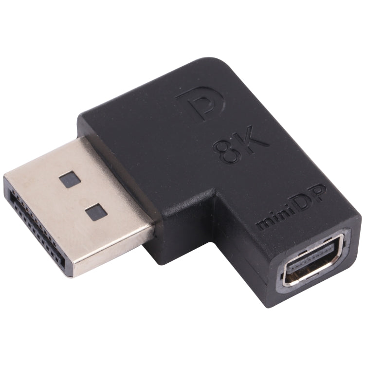 Adattatore a gomito DisplayPort maschio da 8K a Mini DisplayPort femmina, DP Male to Mini DP Female Elbow