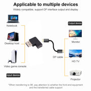 Adattatore a gomito DisplayPort maschio da 8K a Mini DisplayPort femmina, DP Male to Mini DP Female Elbow