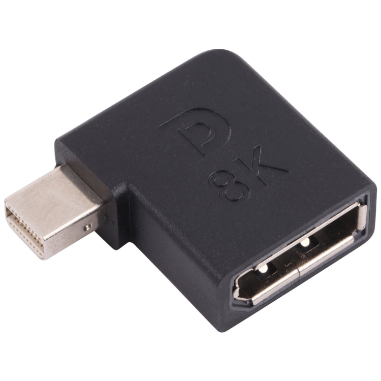 Adattatore a gomito Mini DisplayPort maschio a DisplayPort femmina 8K, Mini DP Male to DP Female Elbow