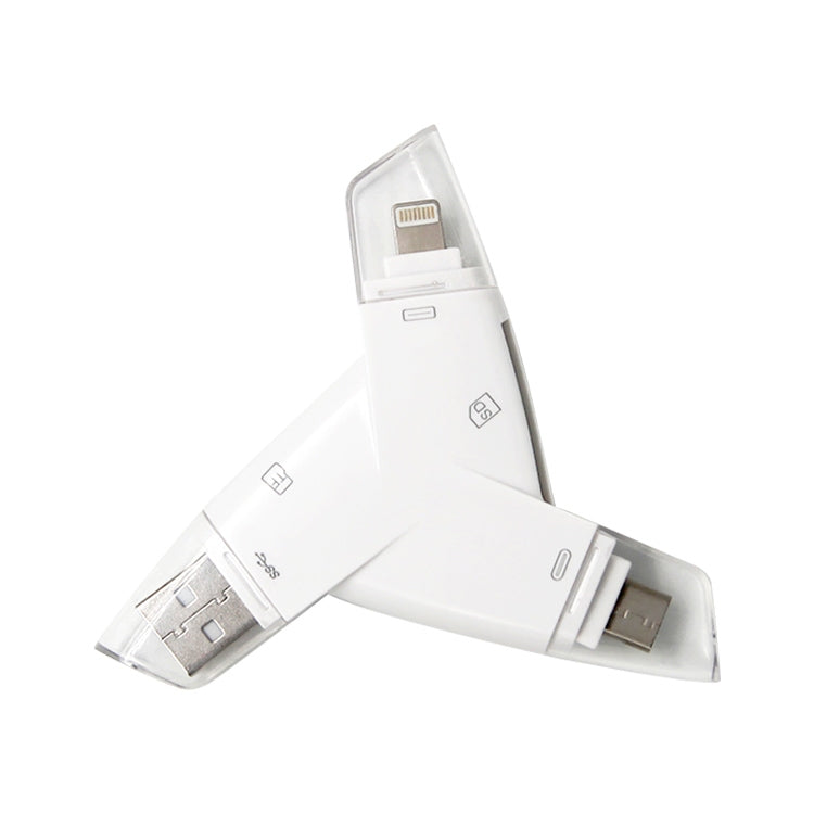 919 Interfacce USB 3 in 1 + USB-C / Type-C + 8 pin Lettore di schede TF / SD con OTG