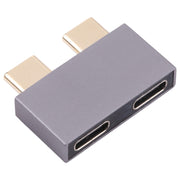 Doppio adattatore USB-C/Type-C maschio a doppio adattatore USB-C/Type-C femmina, Double Type-C Male to Double Type-C Female