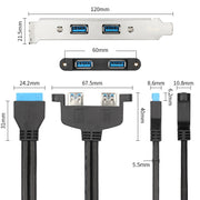 Cavo deflettore posteriore USB 3.0 20P F/2AF PCI