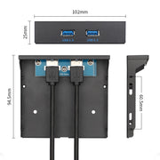 Hub dati sul pannello frontale USB 3.0 a 2 porte, 2 Ports