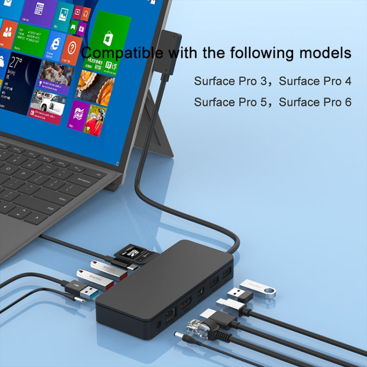 Onten OT-65002 Docking station multifunzione 12 in 1 tipo C + USB + RJ45 + HDMI