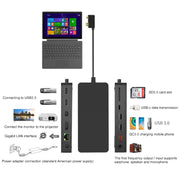 Onten OT-65002 Docking station multifunzione 12 in 1 tipo C + USB + RJ45 + HDMI