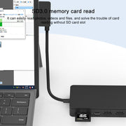 Onten OT-65002 Docking station multifunzione 12 in 1 tipo C + USB + RJ45 + HDMI