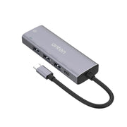 Onten OT-95123 Docking station multifunzione 5 in 1 tipo C + USB + HDMI, lunghezza cavo: 145 mm