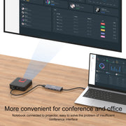 Onten OT-95123 Docking station multifunzione 5 in 1 tipo C + USB + HDMI, lunghezza cavo: 145 mm