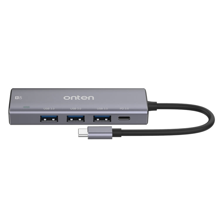 Onten OT-95123 Docking station multifunzione 5 in 1 tipo C + USB + HDMI, lunghezza cavo: 145 mm
