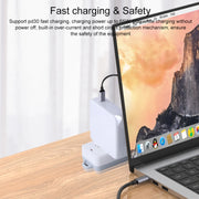Onten OT-95123 Docking station multifunzione 5 in 1 tipo C + USB + HDMI, lunghezza cavo: 145 mm