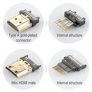 ULT-unite Testa placcata oro HDMI 2.0 maschio a Mini HDMI maschio Cavo intrecciato in nylon, lunghezza cavo: 1,2 m, 1.2m