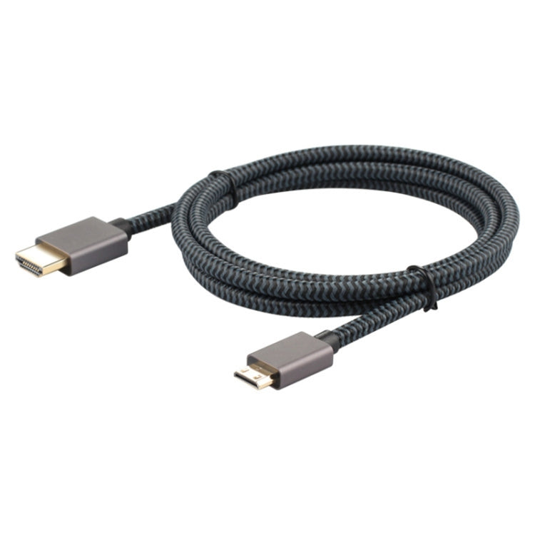 ULT-unite Testa placcata oro HDMI 2.0 maschio a Mini HDMI maschio Cavo intrecciato in nylon, lunghezza cavo: 2 m, 2m