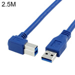 Cavo USB 3.0 tipo A angolo 90° a tipo B 2,5 m