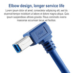 Cavo USB 3.0 A maschio angolo 90° tipo B 3 metri