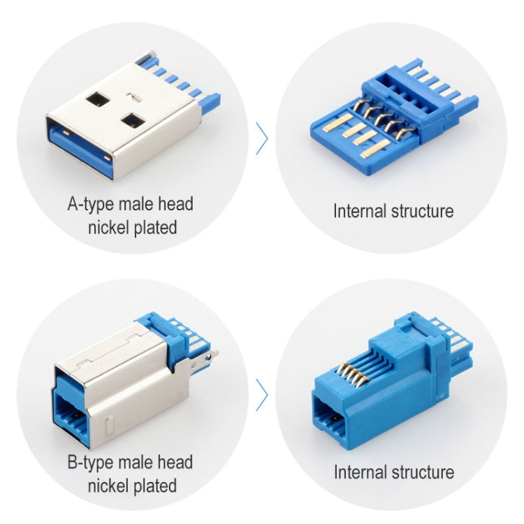 Cavo USB 3.0 A maschio angolo 90° tipo B 3 metri
