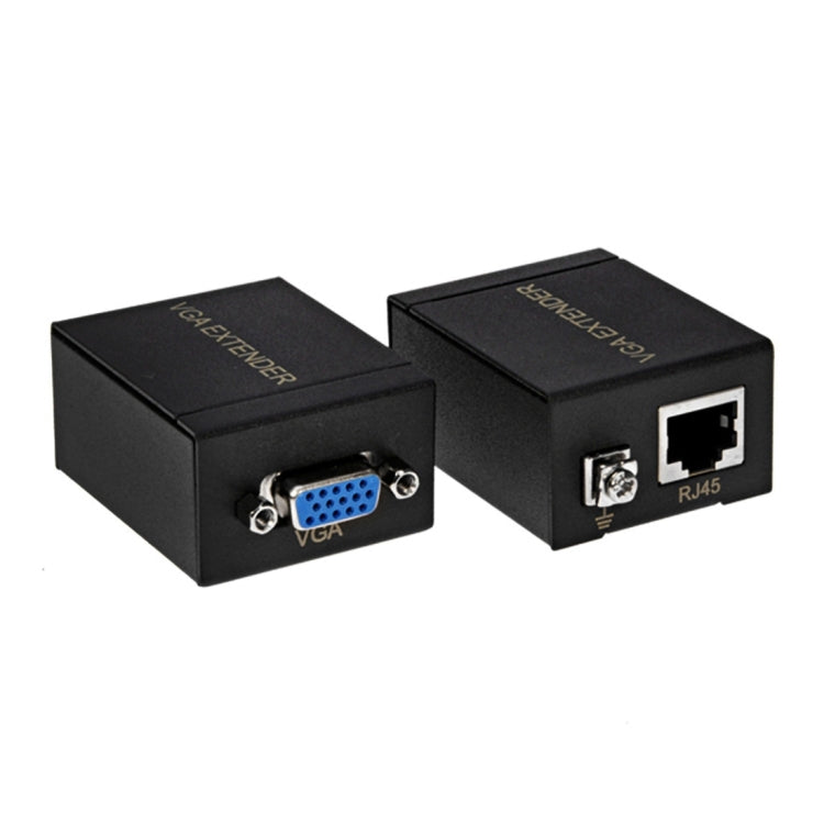 Trasmettitore extender segnale VGA a RJ45 + cavo Ethernet convertitore ricevitore, distanza di trasmissione: 60 m, Transmission Distance: 60m