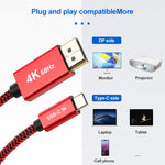 Cavo adattatore USB-C maschio a DisplayPort maschio 4K 60Hz 1,8m