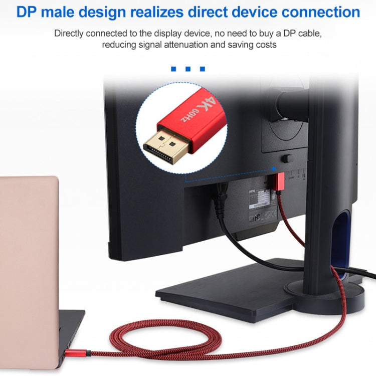 Cavo adattatore USB-C maschio a DisplayPort maschio 4K 60Hz 1,8m