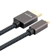 Cavo intrecciato in nylon intrecciato con testa placcata oro ULT-unite da HDMI maschio a micro HDMI maschio, lunghezza cavo: 2 m, 2m