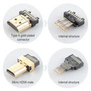 Cavo intrecciato in nylon intrecciato con testa placcata oro ULT-unite da HDMI maschio a micro HDMI maschio, lunghezza cavo: 3 m, 3m