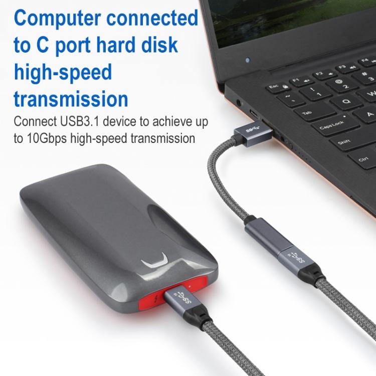 Cavo prolunga USB 3.0 maschio a USB-C femmina 12cm