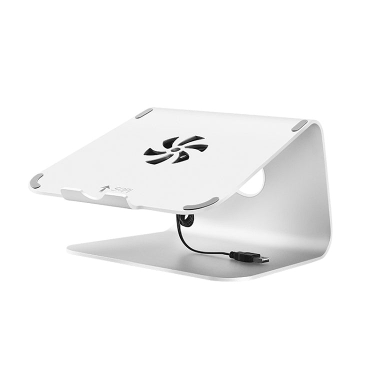 SOPI ZJ-001 Supporto di raffreddamento in alluminio stile classico con ventola fredda per laptop, adatto per Mac Air, Mac Pro, iPad e altri laptop, Classic Style with Cool Fan