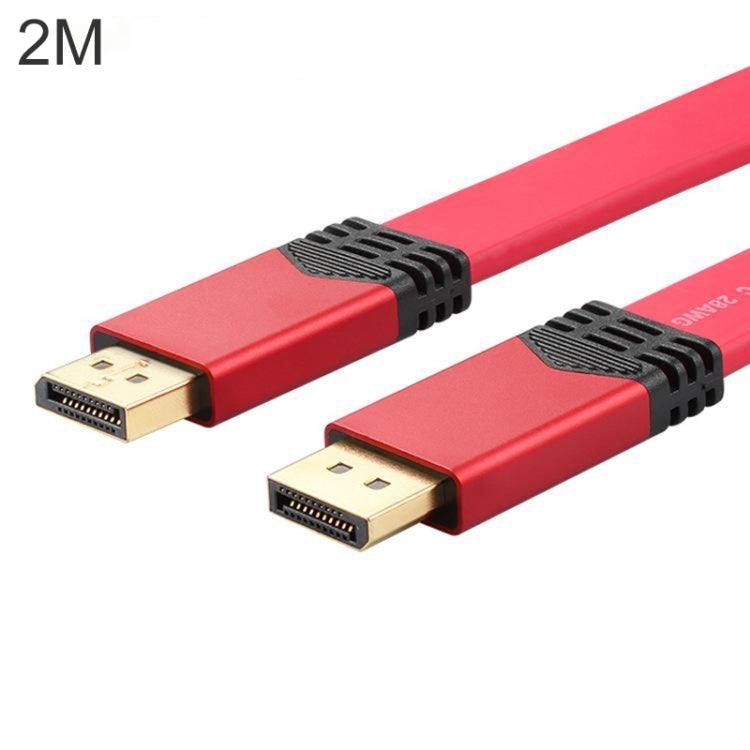 Cavo adattatore piatto con guscio in alluminio da DisplayPort 1.2 maschio a DisplayPort 1.2 maschio 4K 60 Hz, lunghezza cavo: 2 m, 2m